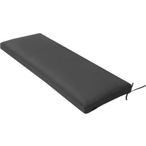 QILLOWAY Indoor/Outdoor Bench Cushion, Thick Upholstery Foam Couch Swing Pads with Ties,48-Inches,Dark Grey