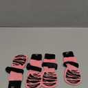 DOK TigerToes Premium Non-Slip Dog Socks for Hardwood Floors - Extra-Thick Grip That Works Even When Twisted - Prevents Licking, Slipping, and Great for Dog Paw Protection (Sassy Pink, Small)