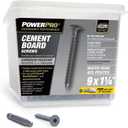 Power Pro Gray Ceramic Wafer-Head Cement Board Screws (#9 x 1-1/4")