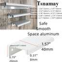 10Pcs 3.15" Back Mount Finger Pull,Cabinet Handles Closet Door Finger Pulls,Hole Dia.2.52"/64,White