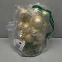 KI Store Gold Christmas Balls 34pcs 2.36-Inch Christmas Tree Decoration Ornaments for Xmas Tree Holiday Wreath Garland Decor Ornaments Hooks Included