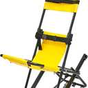 Portable Stair Lift Chair, Folding Chair to Carry Elderly Up Stairs, Manual Stair Chair for Outside and Home Transfer, Single OperateStair Chair Lift Withstands 350 Lbs (Yellow)