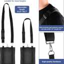 Catheter Bag Holder, Urine Drainage Bag Holder, Zipper Pipe Sleeve & Adjustable Strap, for Urostomy Privacy & Dignity, Straps for Wheelchair, Walker & Bed, Men & Women (Black)