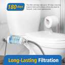 2 Pack Bidet Water Filter and Adapter for Electric Bidet Toilet Seats, Reduce Mineral Deposits & Soften Hard Water, Essential Protection for Smart Toilet, Compatible with 1/2", 3/8", 1/4" Hoses