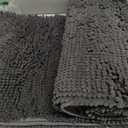 Smiry Luxury Chenille Bathroom Rugs 44x32, Extra Soft and Absorbent Shaggy Bath Mat, Machine Washable, Non-Slip Plush Carpet Runner for Tub, Shower, and Floor, Home Decor Accessories, Charcoal Grey