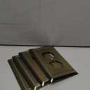 OKAWYC Single Decorator Light Switch Cover Belaire Beaded Metal Wall Plate, 4-Pack Antique Brass 1 Gang Single Rocker, for Receptacle Dimmer Switch GFCI Outlet Decorative Wallplate, Durable