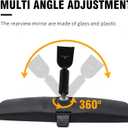 10.5" Rear View Mirror, Interior Rearview Mirror Kit, Universal Day Night Interior Rearview Mirrors Compatible with Toyota, Ford, Jeep, Hyundai, Kia, Nissan, Subaru, Mazda, Chevrolet, Car