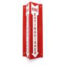 SmartSign Fire Extinguisher Projecting Sign, Fire Extinguisher with Arrow | 4" x 18" Polished Acrylic