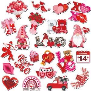 JULMELON Valentine's Day Magnets Decorations, 22 PCS Valentines Day Decor Car Magnetic Stickers for Galentines Day Wedding Party Cruise Door Refrigerator Decor Accessories (Classic Style)