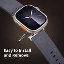 2 x Bandsie Leather Band Compatible with Apple Watch Ultra 3/Ultra 2/Ultra Band 49mm 46mm 45mm 44mm 42mm for Men, Vintage Genuine Suede Leather Wristband Strap for iWatch Series 11 10 9 8 7 6 5 4 SE 3 2 1 (Charcoal Gray)