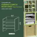 Furinno Cubicle Cube Insert, 3-Shelf Cube Organizer, 3-Tier Shelf Accessory, Fits into Furinno Triple Thick Cubes, IKEA Kallax, for Organizers and Storage, White