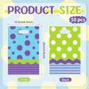 9 x HIYZI 50 PCS Monster Party Favor Bags Cartoon Birthday Goodie Bag Green Purple Plastic Gift Bags for Boys Girls Baby Shower Birthday Decoration Supplies