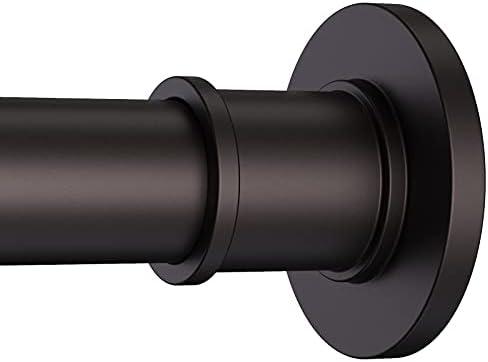 BRIOFOX Industrial Shower Curtain Rod - Never Rust Non-Slip 43-72 Inch Stainless Steel, Bronze