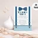 Your Main Event Prints Little Man Boy Baby Shower Thank You Cards - Bow Tie and Mustaches - 20 Count Including Envelopes