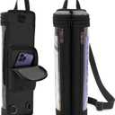 Playmat Tube Case for 2pcs W14x L24 Playmat, Gaming Playmat Tube Case with Dice Holder Fit for TCG/MTG Playmat, Play Game Mat Storage Bag Container with Support Panel and Shoulder Strap