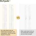 100PCS 9.5 Inch White Plastic Cake Dowel Rods for Tiered Cake Construction and Stacking Supporting Round Dowels Straws with 0.4 Inch Diameter