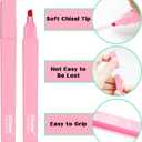 Vitoler 10Pcs Aesthetic Highlighters, Chisel Tip Marker Pens,Assorted Color Candy Highlighters,No Bleed Bible Highlighter,Cute Pastel Highlighter for Journaling Planner Notes School Supplies