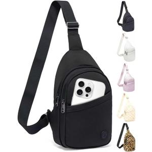 MAXTOP Crossbody Bags for Women Men Lightweight Sling Bag Fanny Packs for Travel Casual Outdoors Gifts for Family Black