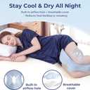 Knee Pillow for Side Sleepers - 13" Lengthened Leg Pillow for Side Sleeping, Memory Foam with Airflow Hole, No Sagging/Stiffening, Helps Relieve Back, Hip, Knee Pain