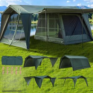 16.4x11.5 Ft Screen House Tent, Large Gazebo Screen Tent, Mesh Canopy Shelter with Waterproof & Sunshade Roof, Easy Setup for Camping, Backyard, Beach