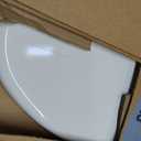 Mayfair Ashton Easy to Clean Single Hinge Toilet Seat, Modern Slow Close Wood Toilet Seat, Made in USA, Elongated, White