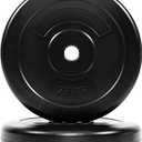 Vinyl Standard 1-Inch Plate Weight Plate for Strength Training and Weightlifting, Pairs or Sets