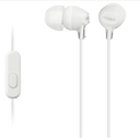 Sony MDREX15AP in-Ear Earbud Headphones with Mic, White