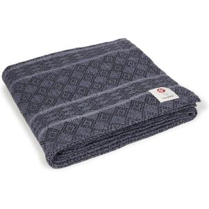 Manduka Yoga Cotton Blanket - Yoga Prop and Accessory, Roll, Fold, Stack to Support, Made of Cotton, 68 inch (172cm), Thunder Grey
