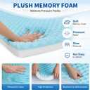 High Density Upholstery Foam (72"x24"x4") Seat Cushion Replacement Foam, 1 Inch Egg Crate Memory Pad for Pressure Relief and Comfort, Cuttable Sofa Sag Support Chair Repair Material DIY Projects