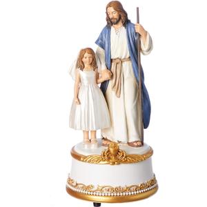 Joseph's Studio by Roman - 7.5" H Jesus with Girl Figure First Communion Musical Figure, Religous Gift
