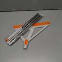 Multifunction Magic Air Broom, Rubber Squeegee Broom with 53" Long Handle, Silicone Floor Scraping Sweeper for Floor Bathroom Foam Kitchen Shower Tile Marble Pet Hair Fur Glass Window Cleaning, Orange