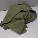 BGment Short Olive Linen Curtains 45 Inches Long for Windows, Dark Green Textured Drapes for Small Bedroom Living Room Office Rod Pocket and Back Tab Light Filtering, 2 Panel, 42 Inch Wide Each Panel