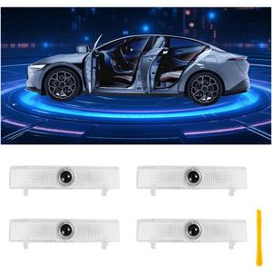 Car Door Lights Logo Projector Puddle Lights Compatible with Nissan Altima Maxima Armada Pathfinder Titan Quest Terra Series Accessories, No Fade 4K-HD Car Welcome Lights(4 Pack)