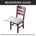 Genina Waterproof Seat Covers for Dining Room Chairs Covers Dining Chair seat Covers Kitchen Chair Covers slipcovers (White, 4 Pcs)
