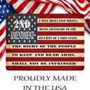 2nd Amendment USA Flag Old Glory United States of America Yard Sign Double Sided With Stake - Large, 17 Inch By 13 Inch for Military Veteran Patriotic