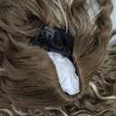 Flufymooz Ponytail Extension, 26 Inch Bohemian Style Drawstring Ponytail Hair Extensions for Women, Long Curly Wavy Pony Tail Natural Synthetic Hairpiece for Women (26 Inch Medium Brown Ash Blonde)