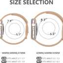 IMIVIO Sport Band Compatible with Apple Watch 38mm 40mm 41mm 42mm 44mm 45mm 46mm 49mm, Soft Silicone Waterproof Replacement Strap for iWatch Bands Series 10 9 8 7 6 5 4 3 2 1 SE Ultra/Ultra 2 (Milk Tea)