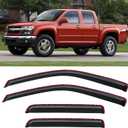 in-Channel Window Visors Rain Guards Shield for 2004-2012 Chevy Colorado, Window Vent Wind Deflectors Visors Shades for 2004-2012 GMC Canyon Crew Cab