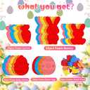 100+ Pieces Easter Foam DIY Craft Kit with Double-Sided Punch-Outs - Bunnies, Eggs, Carrot, Chicks for Easter Decorations Projects, Bulletin Boards, Easter Day, Spring Party Fun