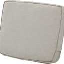 Classic Accessories Montlake Water-Resistant 25 x 22 x 4 Inch Patio Lounge Back Cushion, Heather Grey, Outdoor Loveseat Cushions