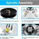 50" Lawn Mower Deck Rebuild Kit for Cub Cadet/MTD RZT RZT-50 ZT-5000 ZT-L7000 (3) Spindles 618-04125 918-04125, with (3) Blades 742-04053A 942-04053A, (4) Deck Wheels 734-04155, 134'' Belt 754-04044