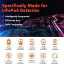 12V 10A Lithium Battery Charger 12V LiFePO4 Battery Charger AC-DC Smart Charger with LED Indicator Special for LiFePO4 Deep Cycle Rechargeable Batteries of Boat, RV