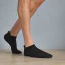 Lapulas Athletic Running Ankle Socks, Low Cut Cushioned Anti-Blister Tab Sports Socks Men Women 6Pairs (Black)