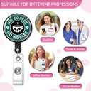 GEYGIE No Coffee No Workee Badge Reel Retractable with Alligator Clip, Funny Skeleton ID Badge Holder Gift for Nurse Doctor Radiology X-Ray Orthopedics Office Worker Boss Colleague Social Worker