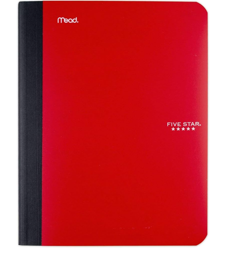 Five Star Composition Book, 100-Count, College Ruled, Red (72257)