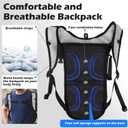 2 Pack Hydration Backpack Pack with 2L Hydration Bladder, TNYSPORT Lightweight Breathable Water Backpack with 3 Layer Pockets, Reinforced Shoulder Straps for Hiking Running Cycling