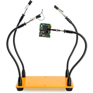 KOTTO Helping Hands Soldering, Third Hand Soldering Tool PCB Holder Four Arms Helping Hands Crafts Jewelry Hobby Workshop Helping Station Non-Slip Steel Weighted Base