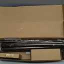 KAMANINA Curtain Rods for Windows 72 to 144 Inches (6-12ft) Long Heavy Duty Curtain Rod, 7/8 Inch Adjustable Decorative Drapery Rods with Netted Texture Finials, Bronze