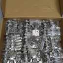 JOYDECOR 60 Packs (30 Pairs) 1/2 Inch Overlay Soft Close Hinges Satin Nickel Concealed Hidden Cabinet Hinges Stainless Steel for Face Frame Kitchen Cabinet Doors - 105 Degree