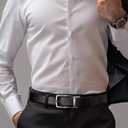 MILORDE Reversible Belt for Men - Adjustable Size - Premium Leather - Double Style in One Belt
